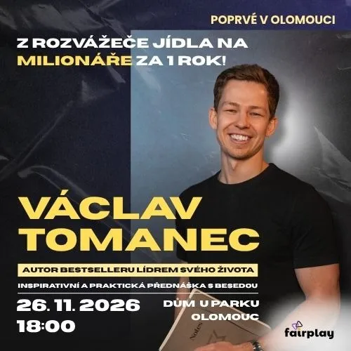 Event image Václav Tomanec - Z rozvažeče jídla na milionáře za 1 rok